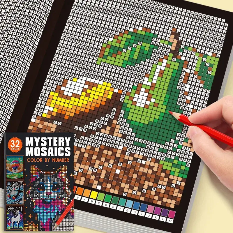 Mosaic Color by Number Book