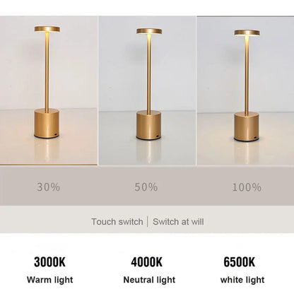 LED Table Lamp Hotel Wireless Rechargeable Desk Lamp