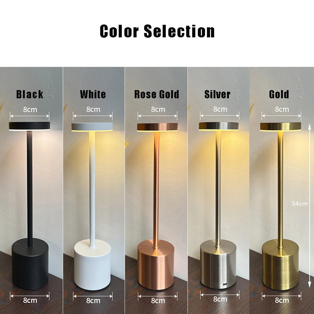 LED Table Lamp Hotel Wireless Rechargeable Desk Lamp