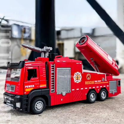 1:32 Scale Water Spray Fire Truck Model Ladder