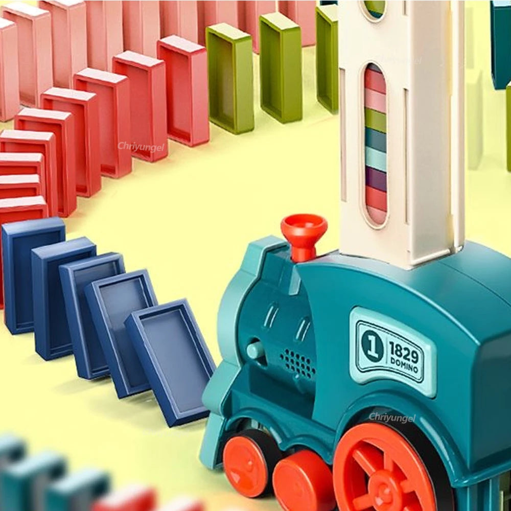 Domino Train for kids Automatic Laying Electric Car