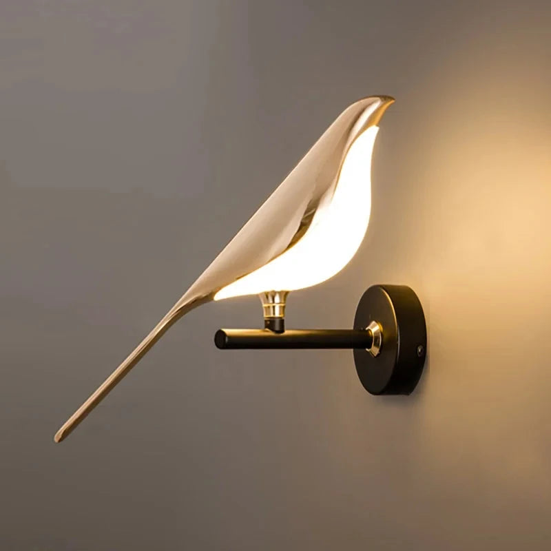 Modern LED Wall Lamp Magpie Bird Indoor Lighting