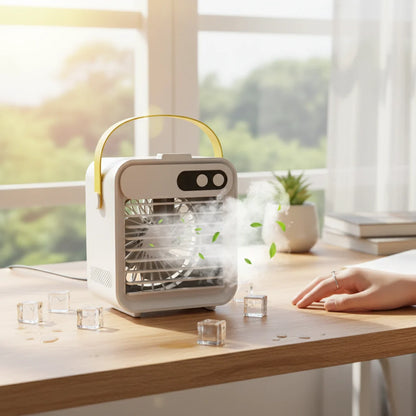 Portable Air Conditioner Mini Mist Humidifier Cooling Fan