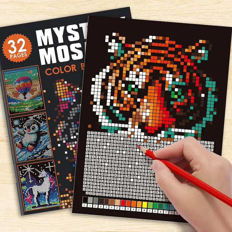 Mosaic Color by Number Book