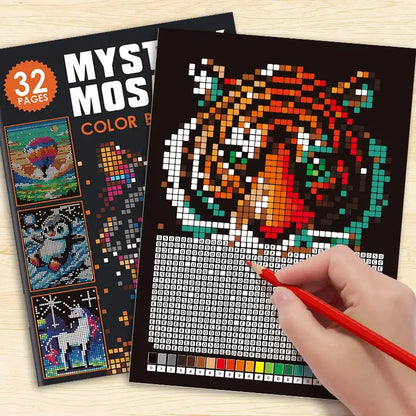 Mosaic Color by Number Book