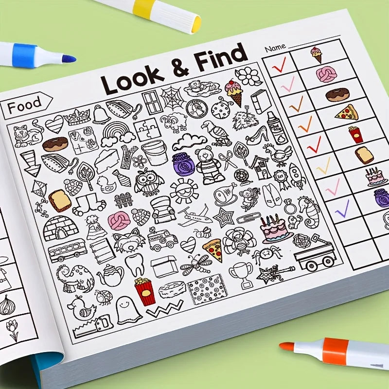 Children's Hidden Objects Coloring Book