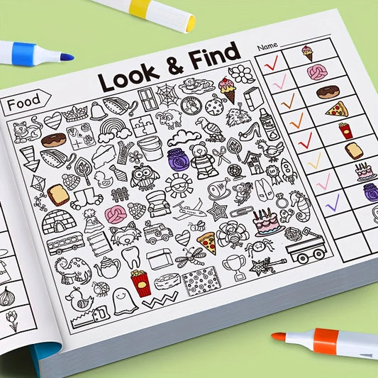 Children's Hidden Objects Coloring Book