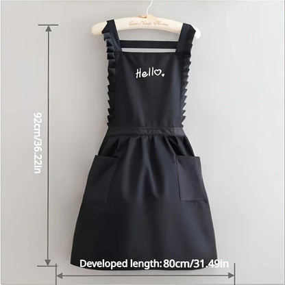 FloraBelle | Princess Style Waterproof Apron | Floral Work Uniform
