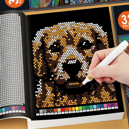 Mosaic Color by Number Book