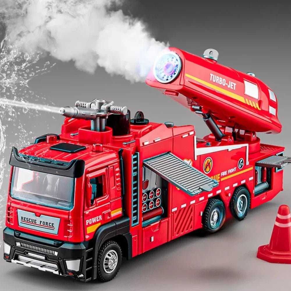 1:32 Scale Water Spray Fire Truck Model Ladder
