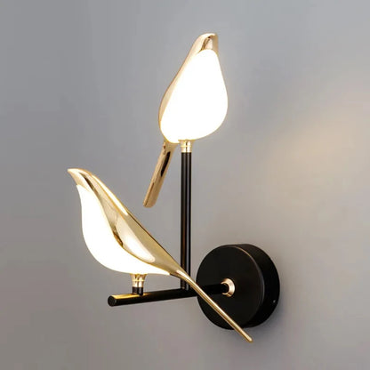 Modern LED Wall Lamp Magpie Bird Indoor Lighting