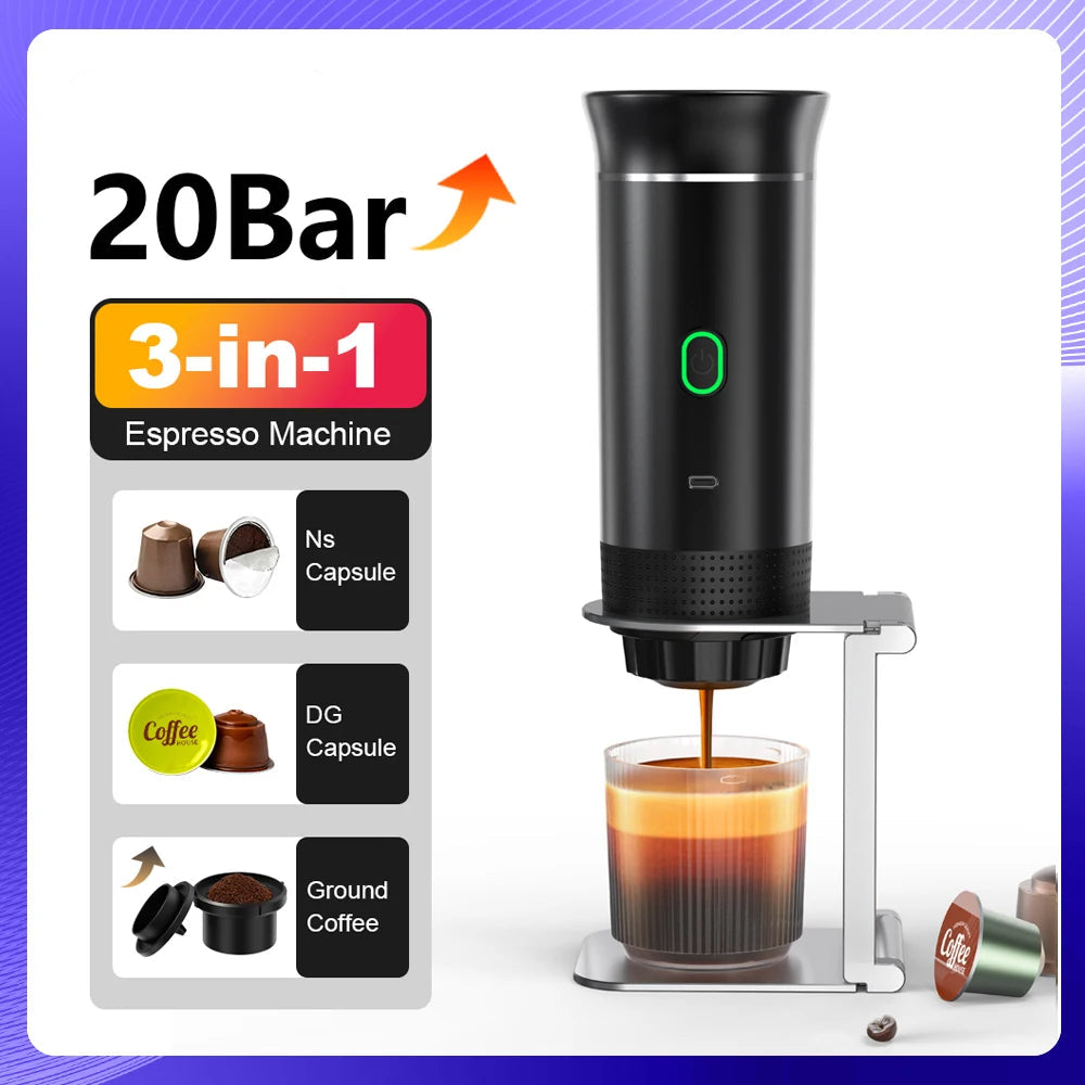 Wireless Electric Portable Espresso Coffee Machine for Car