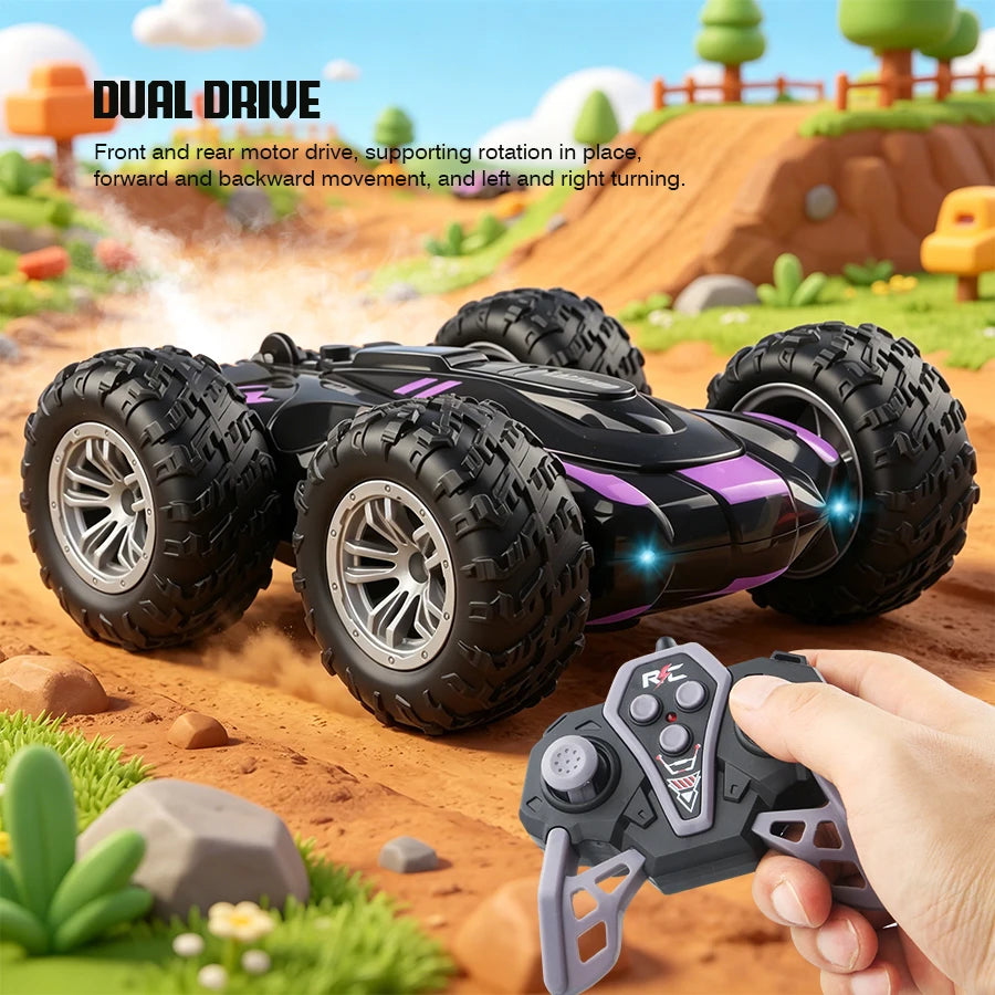 2.4G Remote Control Double-Sided Stunt Car with Lights