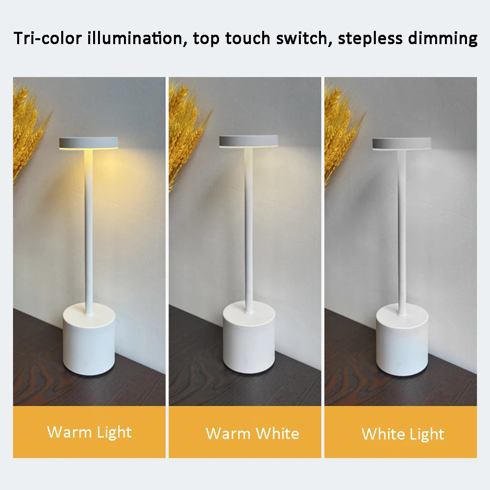 LED Table Lamp Hotel Wireless Rechargeable Desk Lamp