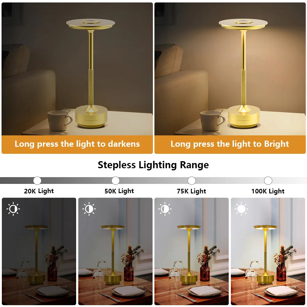Flying Saucer Room Decoration Table Lamp LED Rechargeable
