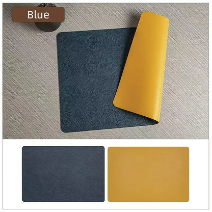 DuoMat | Double-Sided Faux Leather Placemats | Heat Resistant & Waterproof