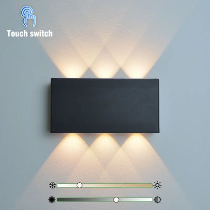 LumiBlock Rechargeable Wall Lamp | Minimalist Wood-Grain Design