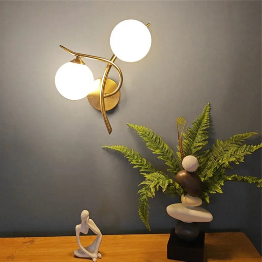 Nordic Dual Globe LED Design Wall Light