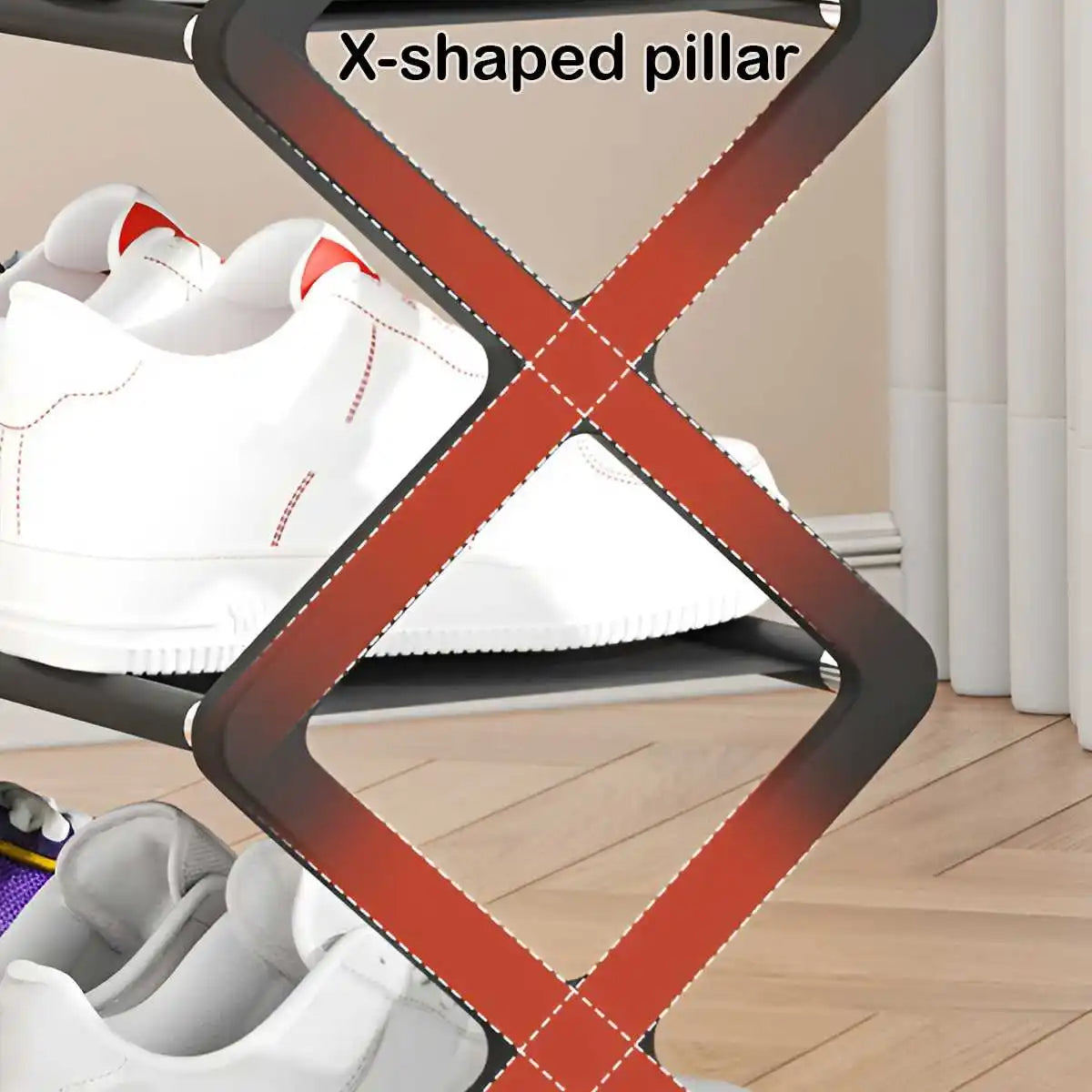 Hot 4-Tier X-Type Shoe Storage Rack