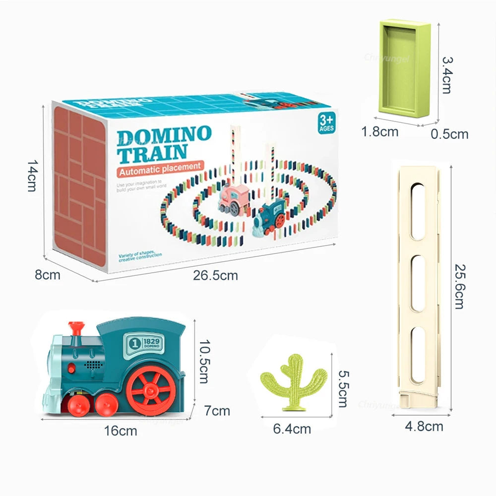 Domino Train for kids Automatic Laying Electric Car