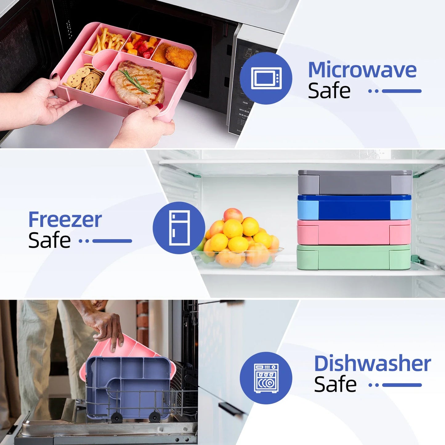 BentoMax | 1330ml Large Capacity Leak-Proof Bento Lunch Box - Microwave & Portable Food Container