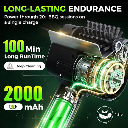Portable Electric Grill Brush High Speed Handheld BBQ