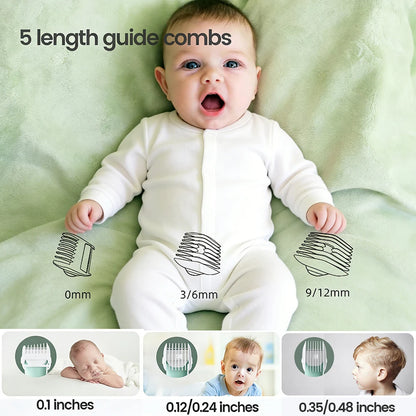 Baby Hair Clipper Quiet Electric Rechargeable Kids Trimmer