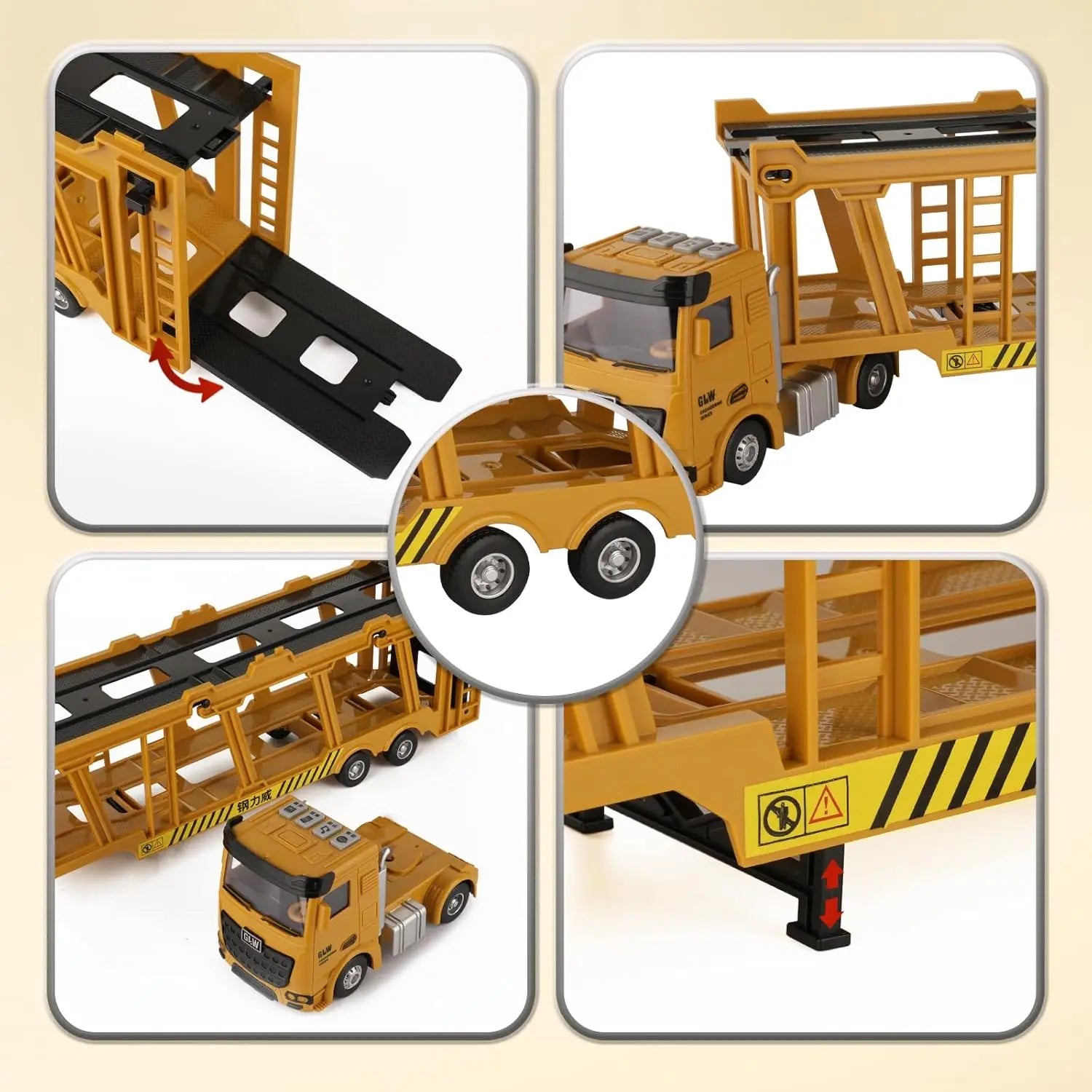 1:40 Double-decker Transport Vehicle Boys Diecast City Carrier