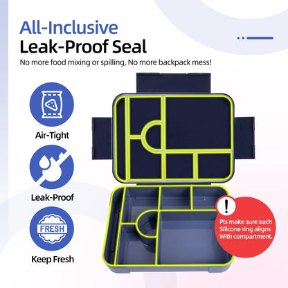 BentoMax | 1330ml Large Capacity Leak-Proof Bento Lunch Box - Microwave & Portable Food Container