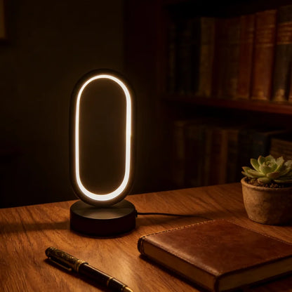 1PC Mini Circular Metal Art Desk Lamp
