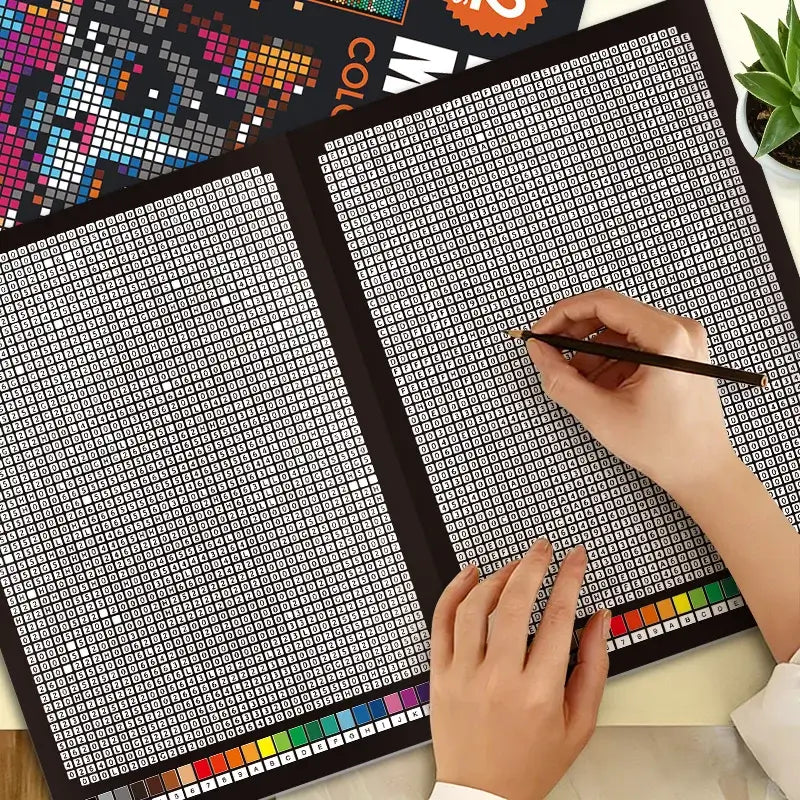 Mosaic Color by Number Book