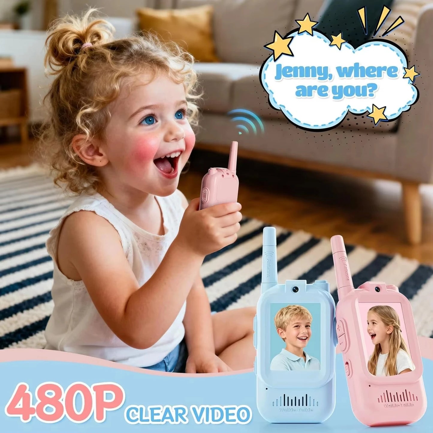 Video Walkie Talkies for Kids 2 Pack