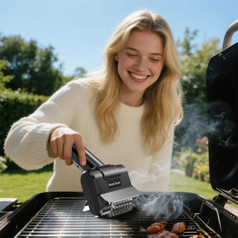 Portable Electric Grill Brush High Speed Handheld BBQ