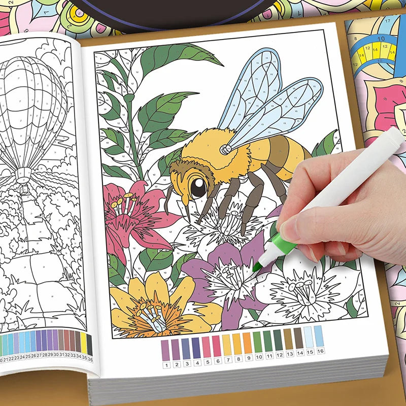 43 Themes Color by Number Book for Adults