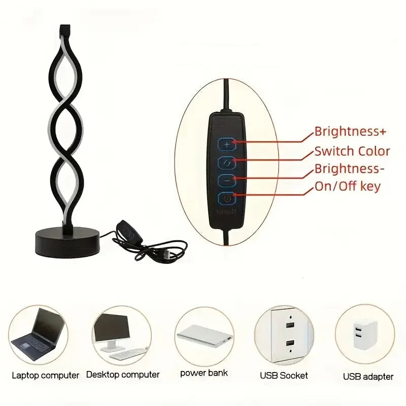LED Table Lamps Adjustable Color Changing Desk Lamp