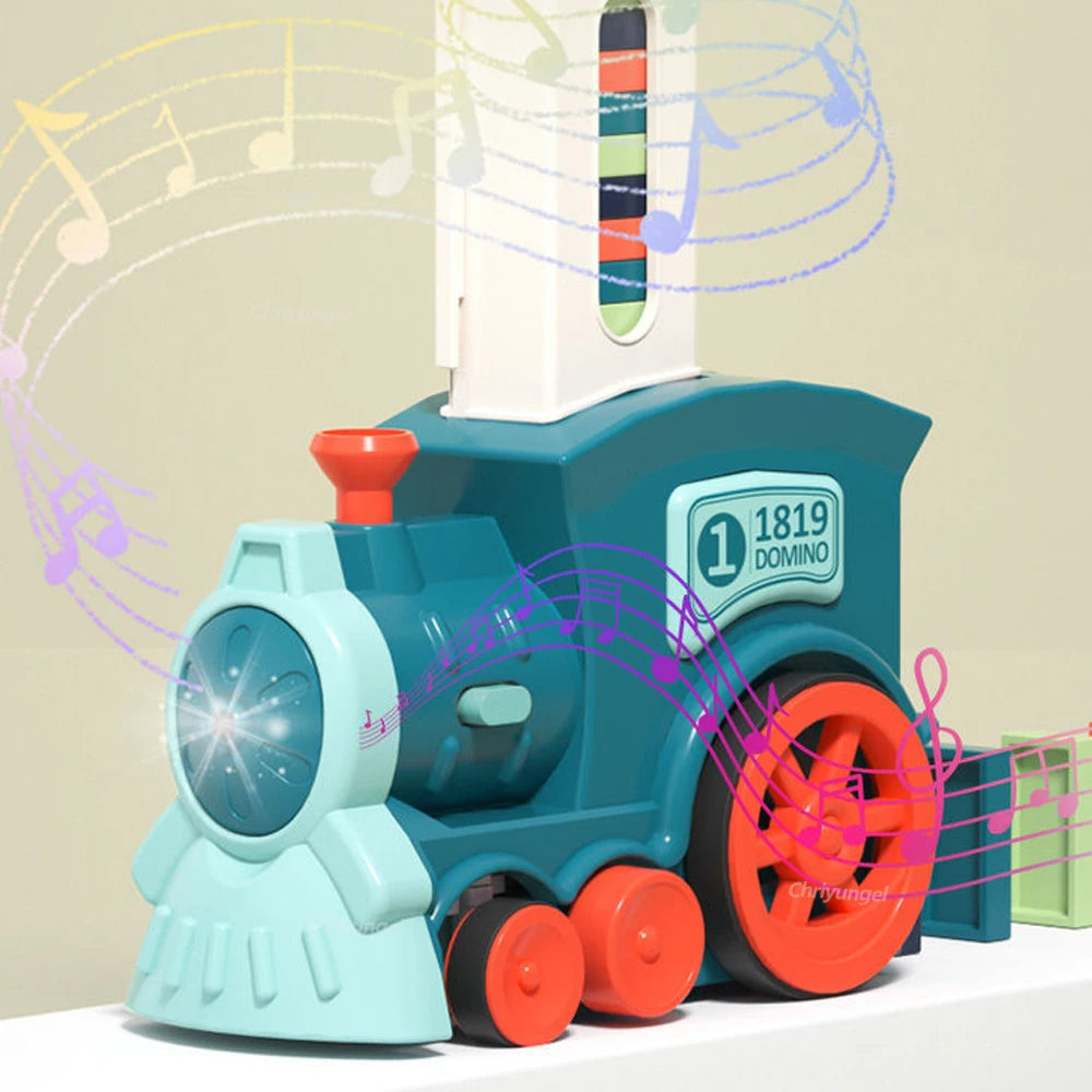 Domino Train for kids Automatic Laying Electric Car