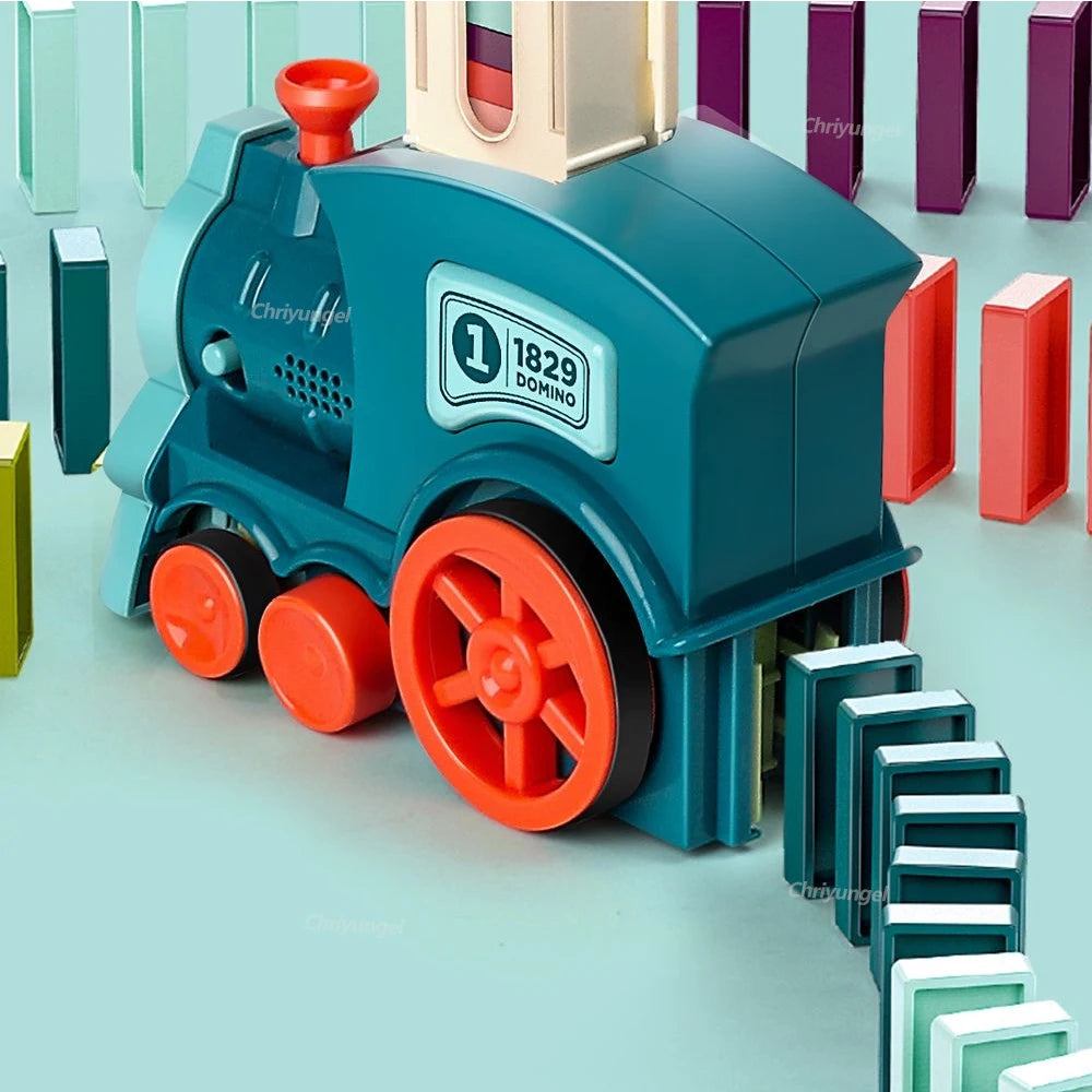 Domino Train for kids Automatic Laying Electric Car
