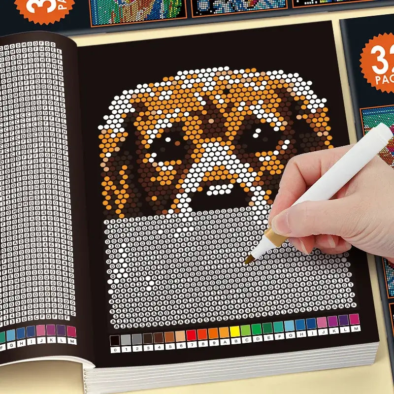 Mosaic Color by Number Book