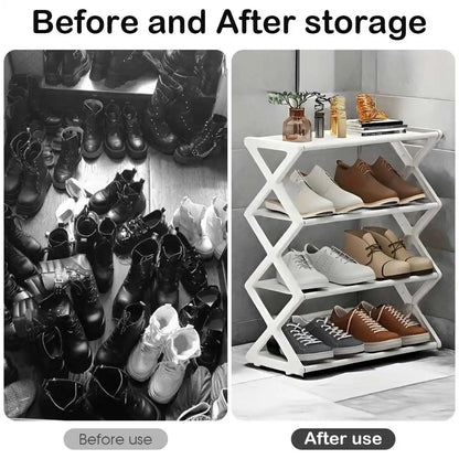 Hot 4-Tier X-Type Shoe Storage Rack