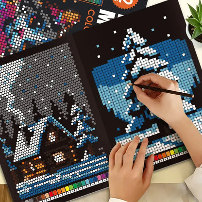 Mosaic Color by Number Book