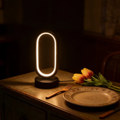 1PC Mini Circular Metal Art Desk Lamp