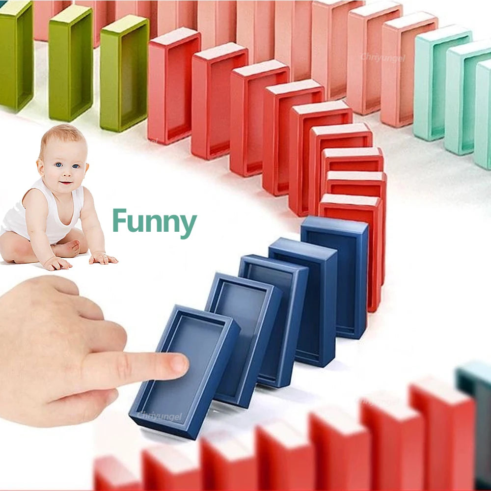 Domino Train for kids Automatic Laying Electric Car
