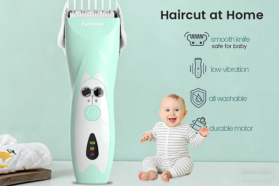 Baby Hair Clipper Quiet Electric Rechargeable Kids Trimmer