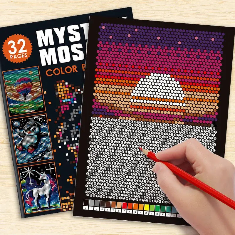 Mosaic Color by Number Book