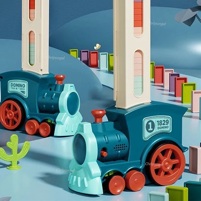 Domino Train for kids Automatic Laying Electric Car