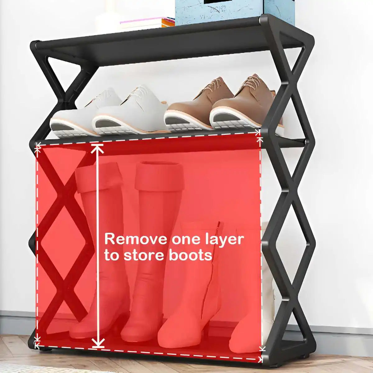 Hot 4-Tier X-Type Shoe Storage Rack