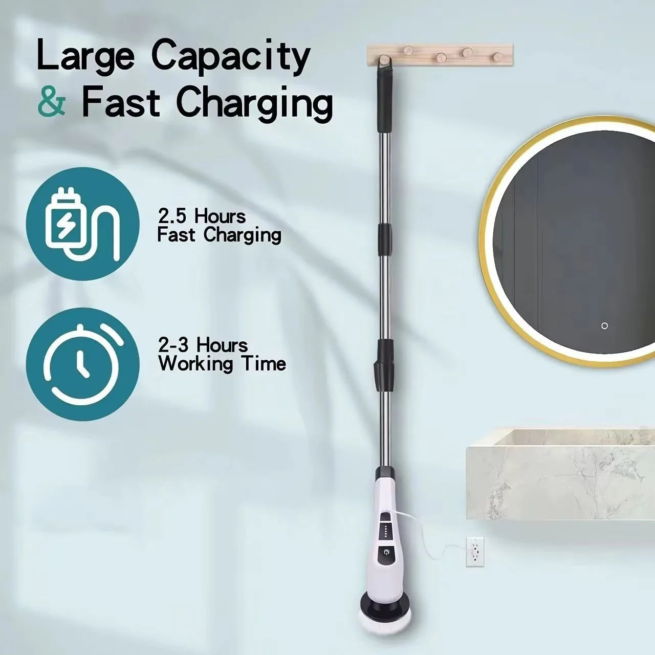 Electric Cleaning Brush:9-in-1 Head
