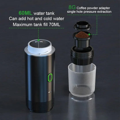 Wireless Electric Portable Espresso Coffee Machine for Car