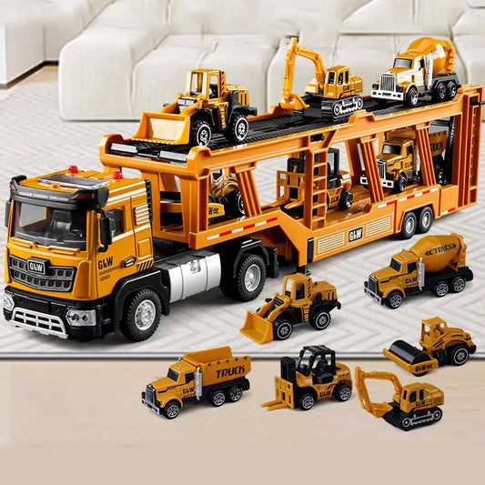 1:40 Double-decker Transport Vehicle Boys Diecast City Carrier