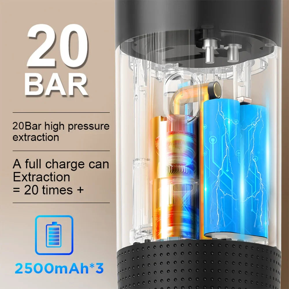 Wireless Electric Portable Espresso Coffee Machine for Car